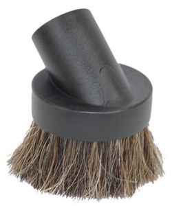 Szczotka Dustoff okrągła z naturalnym włosiem 6cm, czarna